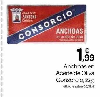 Supermercados El Jamón Anchoas en aceite de oliva consorcio oferta