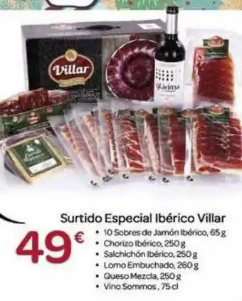 Supermercados El Jamón Surtido especial ibérico villar oferta