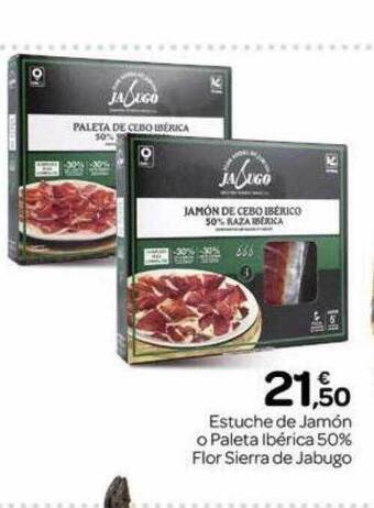 Supermercados El Jamón Estuche de jamón o paleta ibérica 50% flor sierra de jabugo oferta