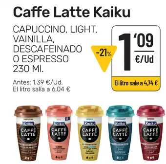 AhorraMas Caffe Latte Kaiku 230ml oferta