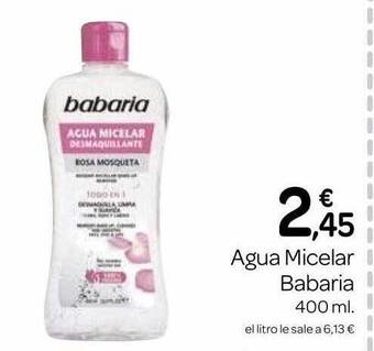 Supermercados El Jamón Agua micelar babaria oferta