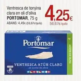 Condis Ventresca de tonyina clara en oli d'oliva portomar oferta