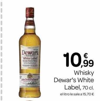 Supermercados El Jamón Whisky dewar's white label oferta
