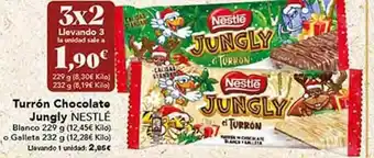 Gadis Turrón chocolate jungly nestlé oferta