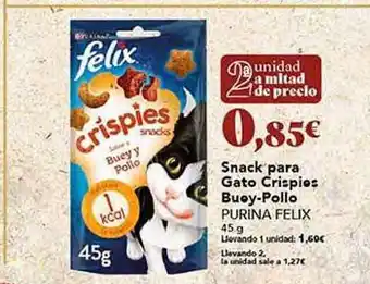 Gadis Snack pafa gato crispies buey-pollo purina felix oferta
