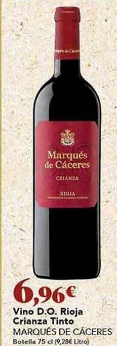 Gadis Vino d.o. rioja crianza tinto marqués de caceres oferta