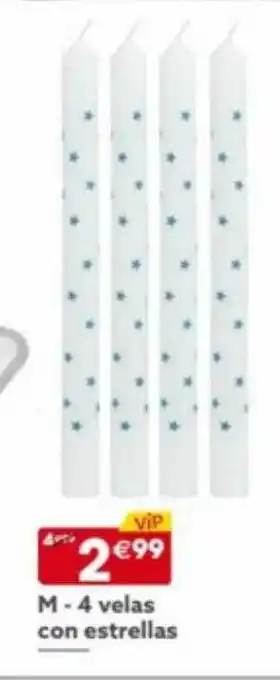 GiFi 4 velas con estrellas oferta