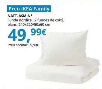 IKEA Nattjasmin funda nórdica i 2 fundes de coixí, blanc oferta