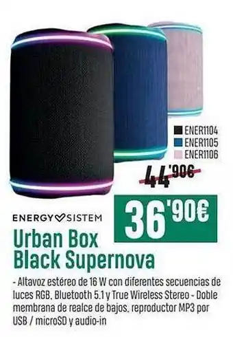 PCBox Energy sistem urban box black supernova oferta