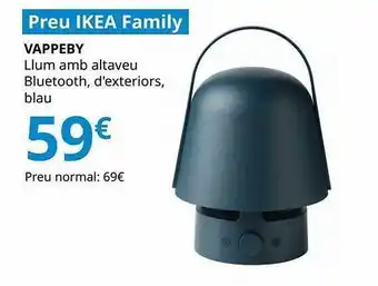 IKEA Vappeby llum abm altaveu bluetooth, d'exteriors, blau oferta