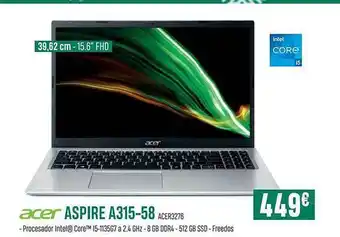 PCBox Acer aspire a315-58 acer3276 oferta