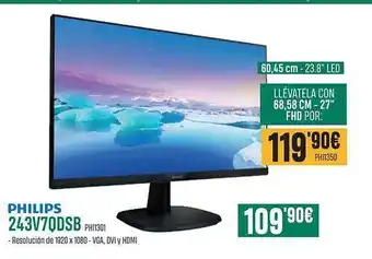 PCBox Philips 243v7qdsb phi1301 oferta