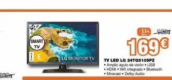 Expert Smart tv ¡e lg monitor tv tv led lg 24tq510spz • amplio águlo de visión usb hdmi wifi integrado. bluetooth miracast dolby oferta