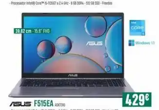 PCBox 39,62 cm -15.6" fhd asus core 429€ windows 11 oferta
