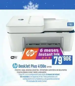 Beep Wifi hp instant ink hp deskjet plus 4130e -imprime copia escanea y envia fax-alimentador automatico de documents -imprime oferta