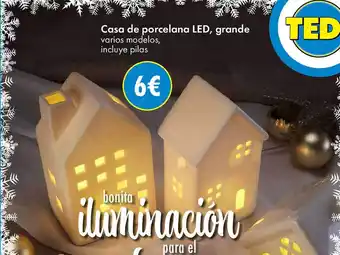 TEDi Casa de porcelana led grande oferta