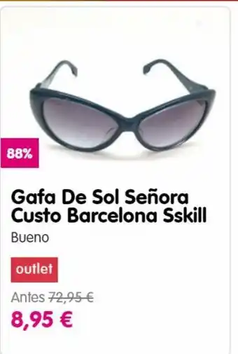 Cash Converters 88% outlet antes 72,95 € 8,95 € gafa de sol señora custo barcelona sskill bueno oferta