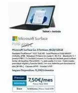 P t pe and over foge mift surface p microsoft surface 10 tabla de - dispositive 1216/ 7,50€/mes