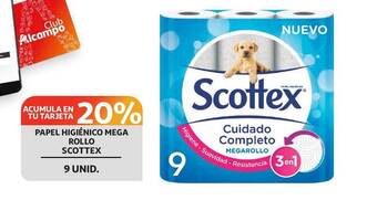 Alcampo Papel higiénico mega rollo scottex oferta
