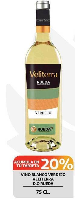 Alcampo Vino blanco verdejo veliterra d.o. rueda oferta