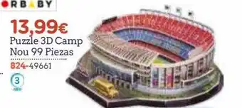 Super Juguete Puzzle 3d camp nou 99 piezas oferta