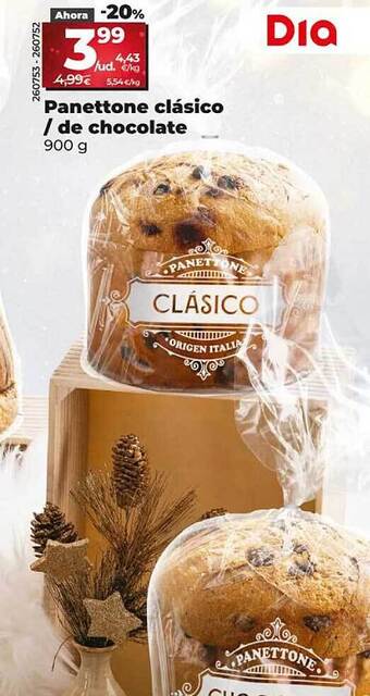 Dia Panettone clásico de chocolate oferta