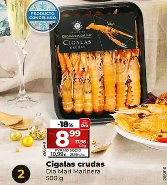 Dia Cigalas crudas dia mari marinera oferta