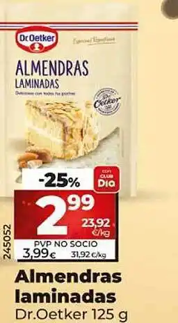 Dia Almendras laminadas dr.oetker oferta