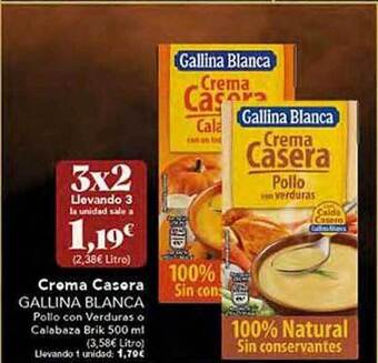 Gadis Crema casera gallina blanca oferta