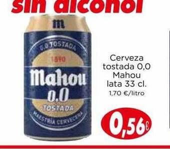 Supermercados Piedra Cerveza tostada 0.0 mahou lata 33 cl oferta