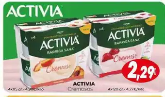 Supermercados Piedra Activia cremosos oferta