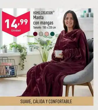 ALDI Home creation manta con mangas oferta