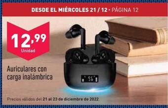 Auriculares con carga inalámbrica