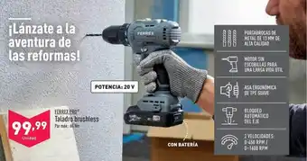 ALDI Ferrex pro taladro brushless oferta