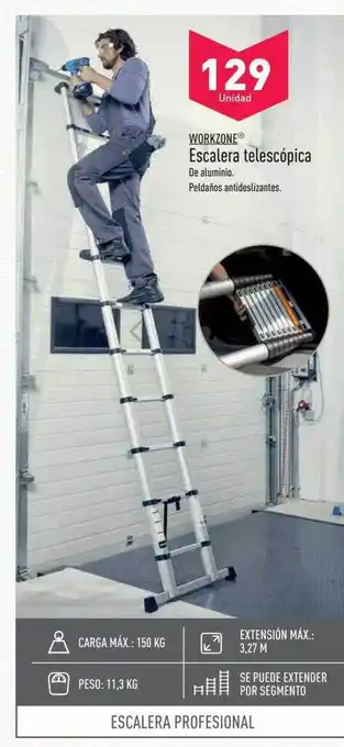 ALDI Workzone escalera telescópica oferta