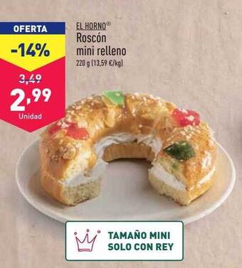 ALDI El horno roscón mini relleno oferta