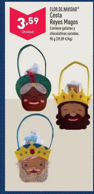 ALDI Flor de navidad cesta reyes magos oferta