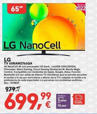 Worten Lg tv 65nano766qa oferta
