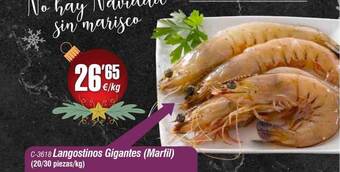 Abordo Langostinos gigantes marfil oferta