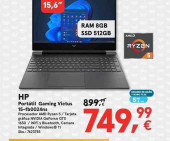 Worten Hp portátil gaming victus 15-fb0024ns oferta