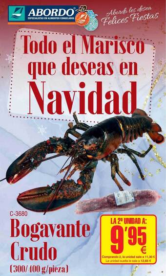 Abordo Bogavante crudo oferta