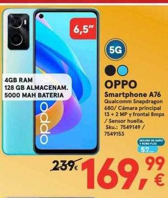 Worten Oppo smartphone a76 oferta