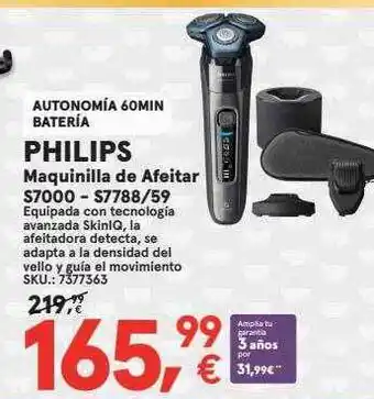 Worten Philips maquinilla de afeitar s7000 - s7788 59 oferta