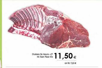 Cash Ifa Chuletero de vacuno +27 mc keen pieza kilo oferta