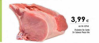 Cash Ifa Chuletero de cerdo sin cabeza pieza kilo oferta
