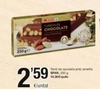SPAR Fragadis Torrò de xocolata amb ametlla spar oferta