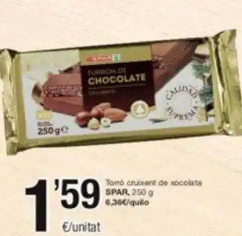 SPAR Fragadis Torró cruixent de xocolata spar oferta
