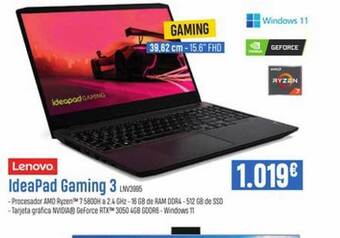Beep Lenovo ideapad gaming 3 oferta