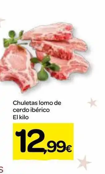 Dialprix Chuletas lomo de cerdo ibérico oferta