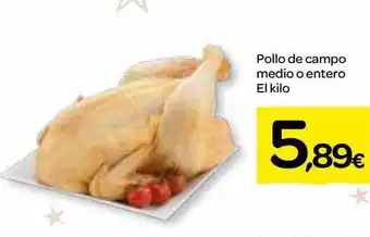 Dialprix Pollo de campo medio o entero oferta